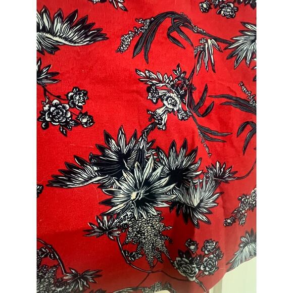 BUSHWACKER PENCIL SKIRT SPANDEX BLEND RED BLUE FLORAL WOMENS 6 - Picture 3 of 7